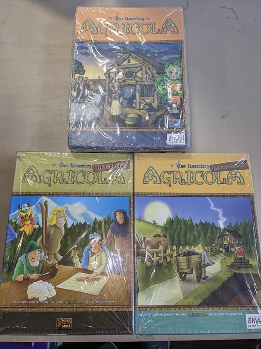 Agricola Board Game with The Goodies and Farmers of the Moor expansions