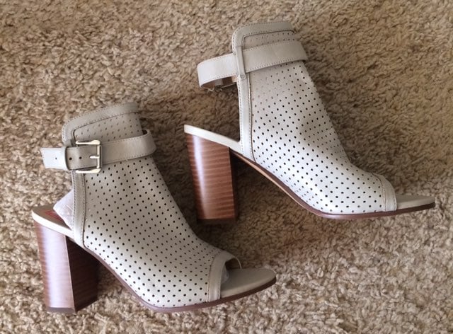 Sam Edelman peep toe leather booties