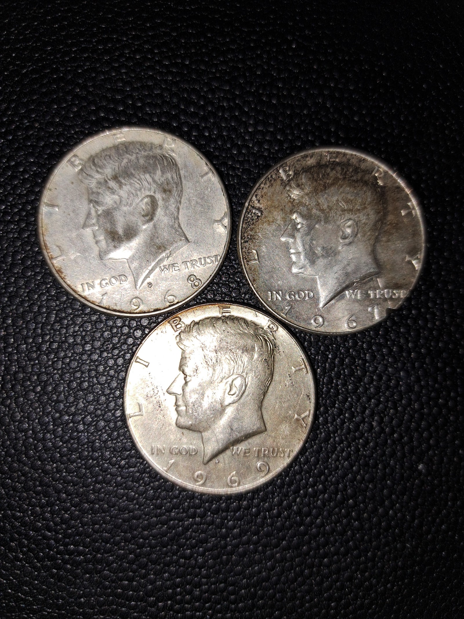 3 Kennedy Half Dollars