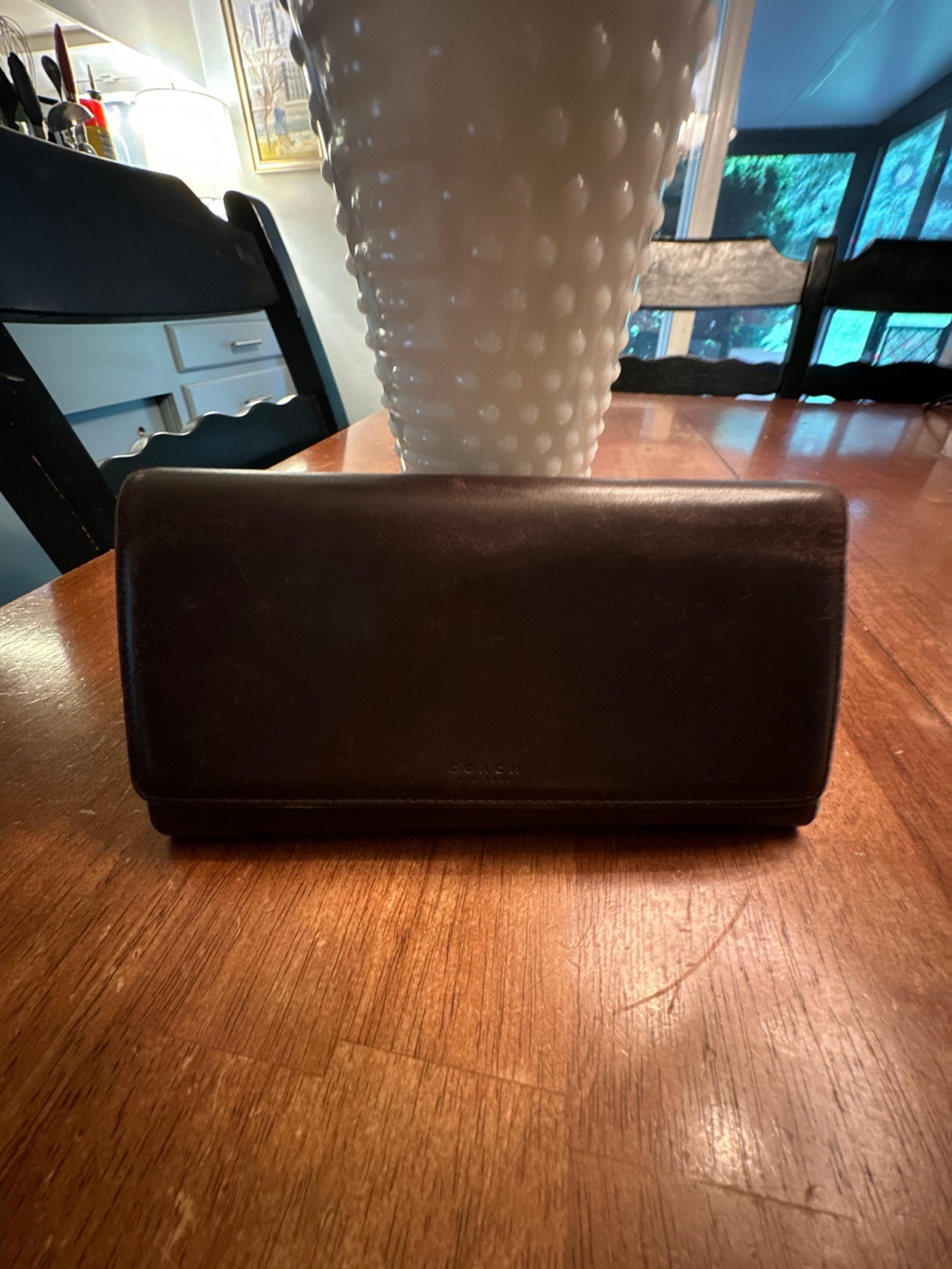 Vintage Coach Dark Brown Bifold Wallet