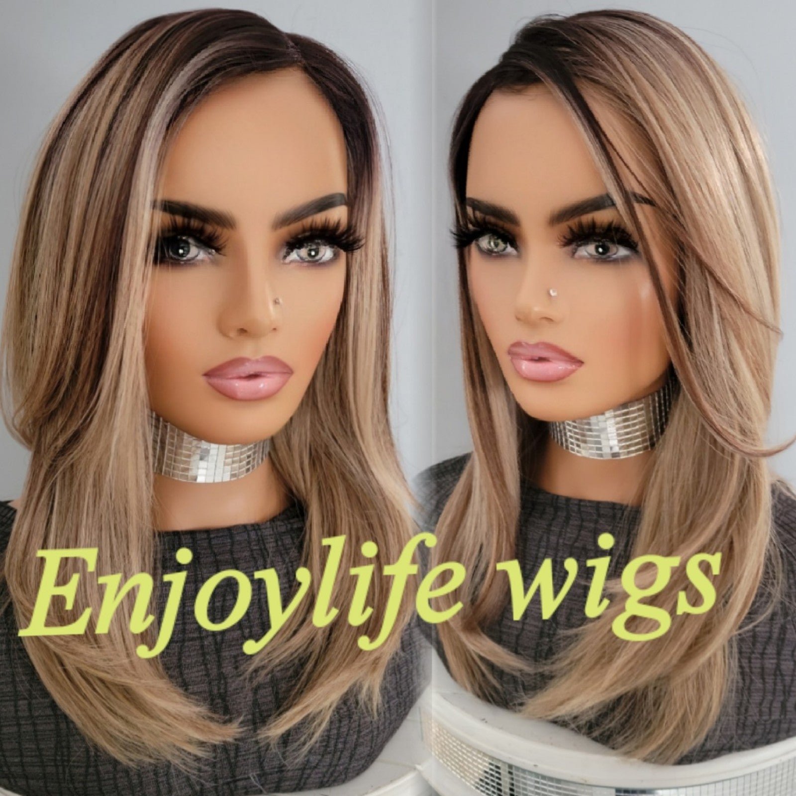 Baylage Non lace wig with side part