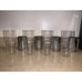 Hellerware Chrome & Crystal 5 pc Pitcher Tumbler Glasses Set Chromium MCM Style