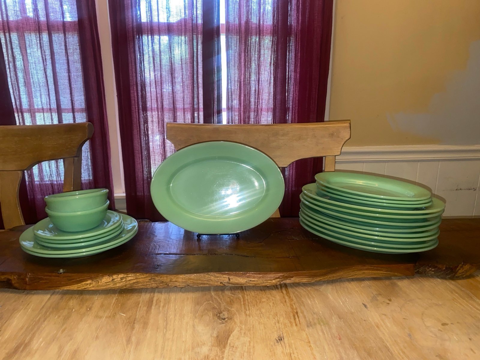 19 pc Jadiete Fire King restaurant ware