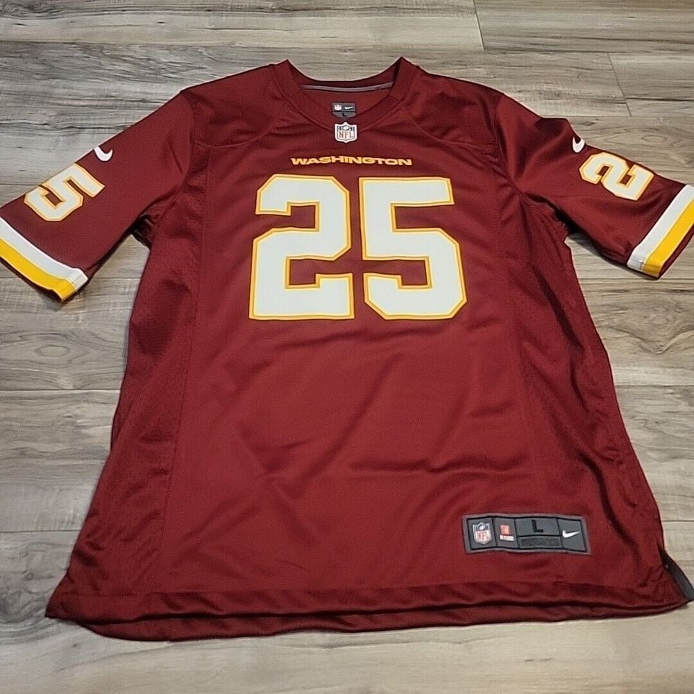 Nike NFL Washington Jersey Mens Large Burgundy Barber #25 Short Sleeve