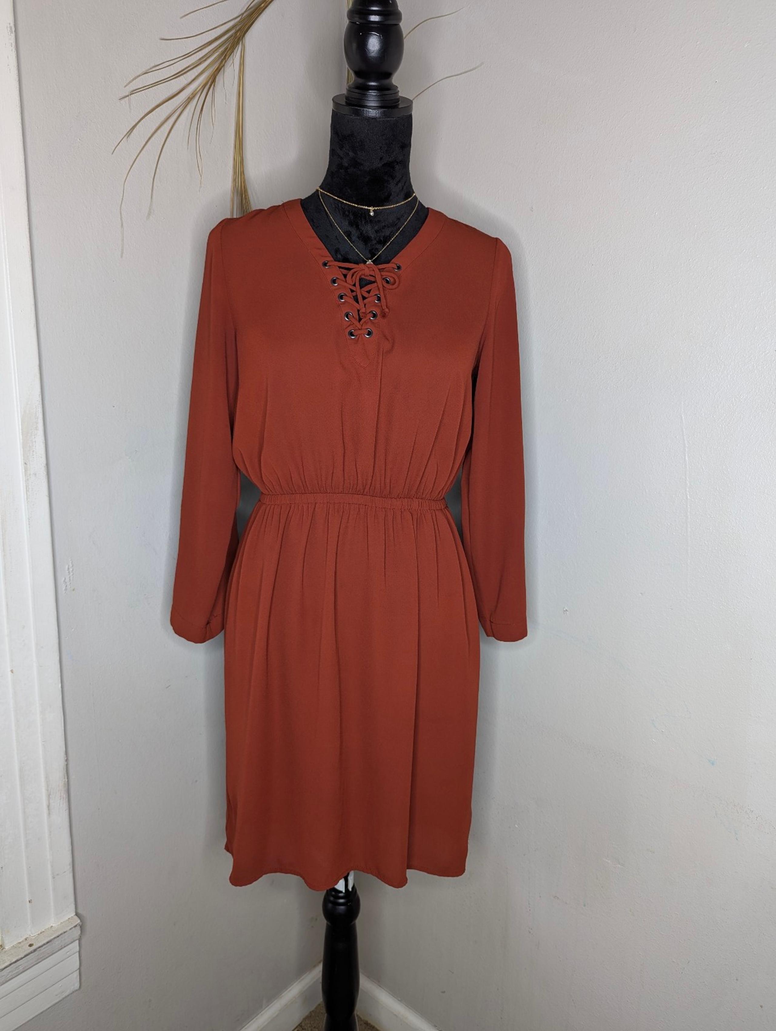 Burnt orange dress