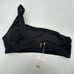 ANDIE SWIM NWT Wyndwood One Shoulder Rib Swim Bikini Top in Black // L