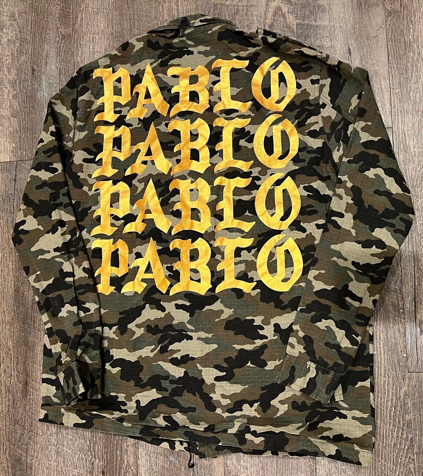 Kanye Pablo Camo Jacket size XL