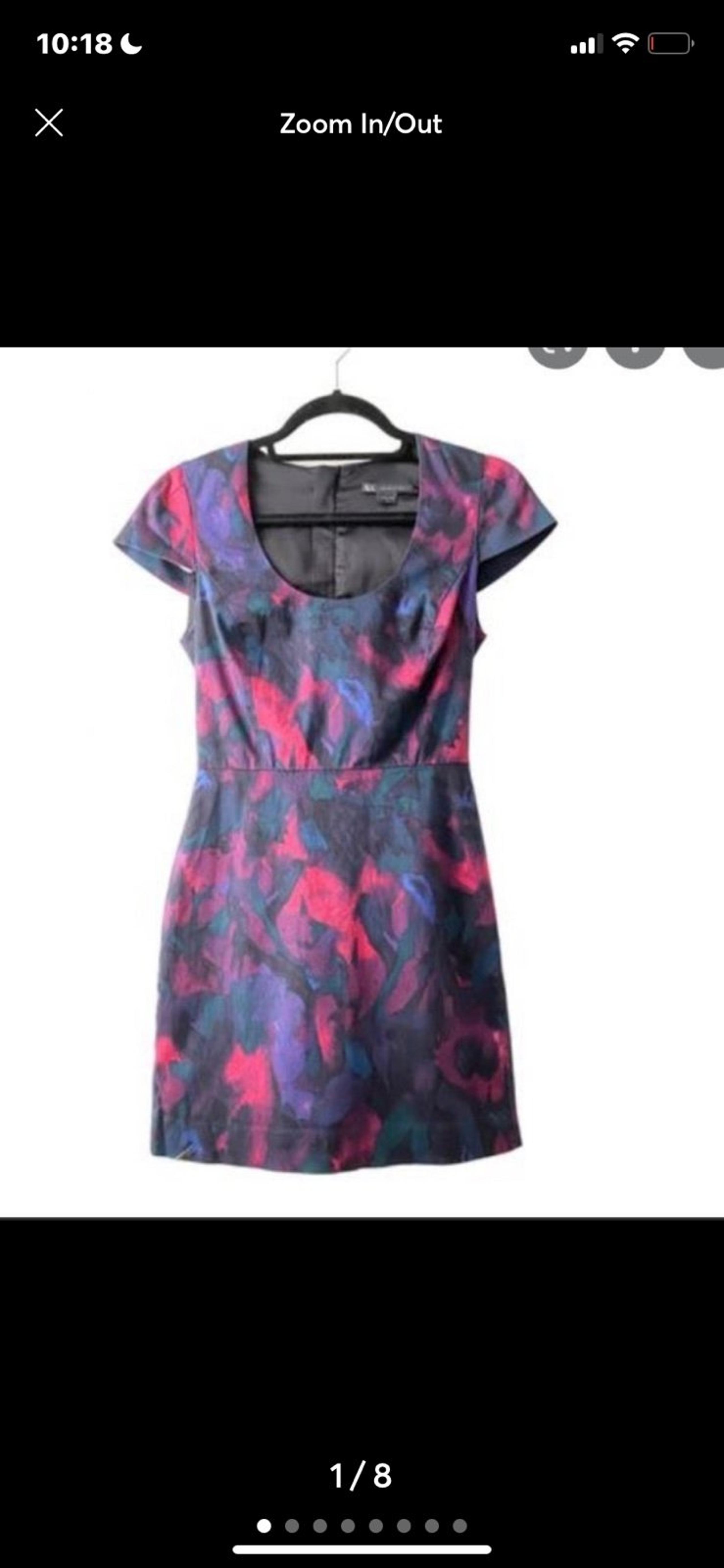 ARMANI EXCHANGE MULTI COLOR COTTON BLEND CAP SLEEVE SHEATH DRESS SIZE 4