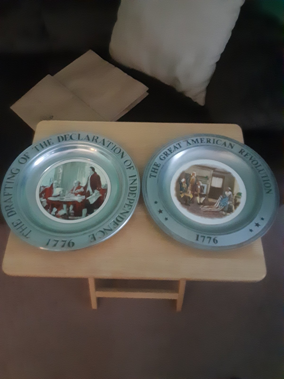 Vintage Pewter Plates