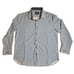 WRK 4-Way Stretch Dress Shirt Sz 17 1/2 Long Sleeves Diamond Geo Blue Design NWT