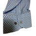 WRK 4-Way Stretch Dress Shirt Sz 17 1/2 Long Sleeves Diamond Geo Blue Design NWT