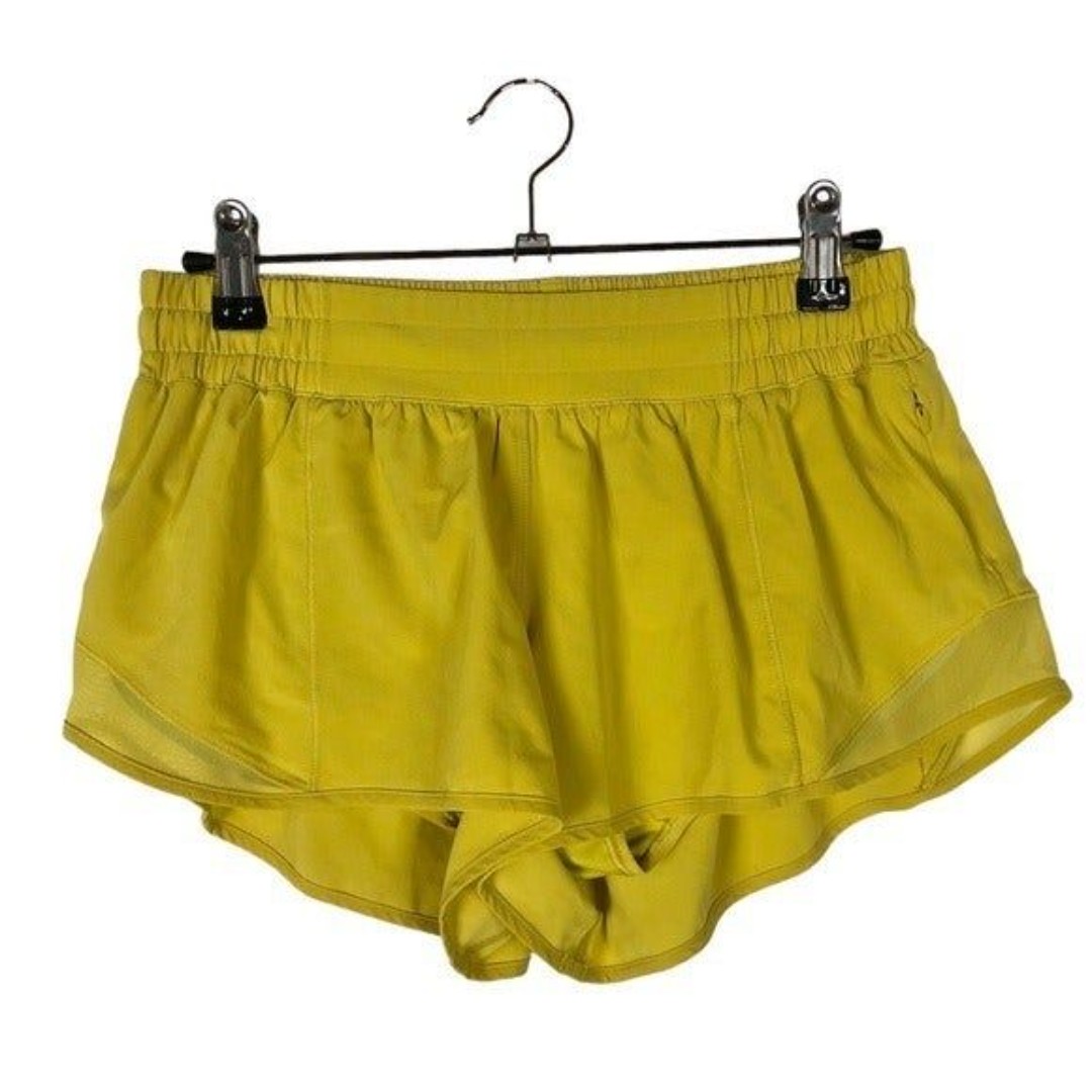Lululemon Hotty Hot II 2.5 Soleil Yellow Athletic Running Shorts 6