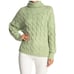 NWT LULUS Beside The Fire Grey Cable Knit Sweater In Sage Green Oversize S
