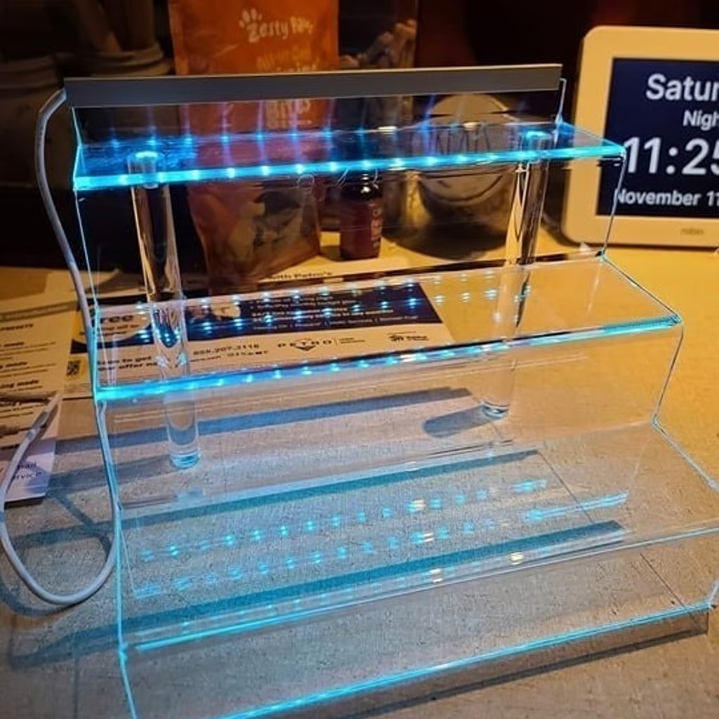 Acrylic Display Organizer with Led Light - 3 Tier Perfume Stand & DisplayNEW