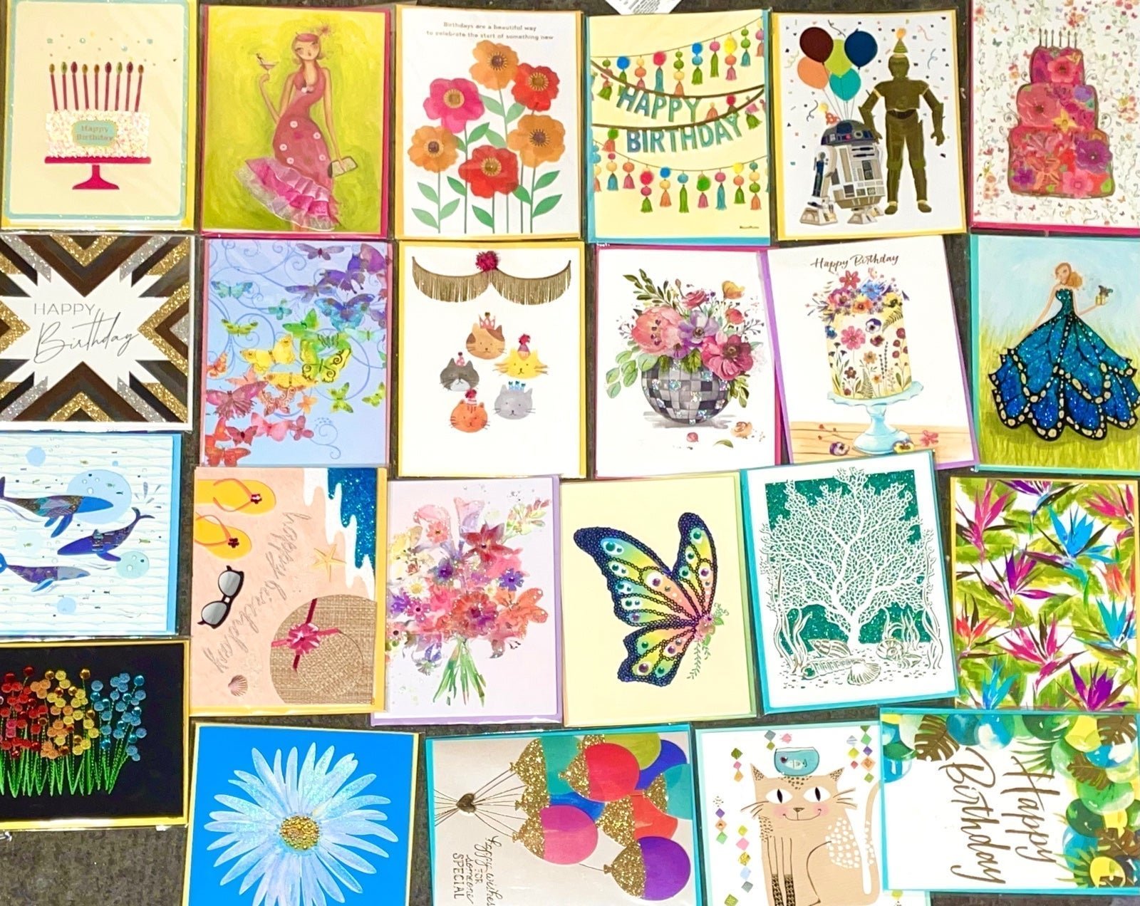 24 Papyrus birthday & blank retail greeting cards!