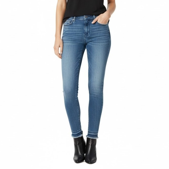 Abercrombie & Fitch Jeans Size 4/27 Short Blue Harper Low Rise Ankle Frayed Hem