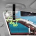 BRAND NEW 2PCS DINOSAUR GREEN JDM TSURIKAWA RING Black Handle Strap Drift Charm