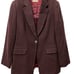 Brooks Brothers Women’s Camel Hair Blazer Size 6 Plum One Button Jacket