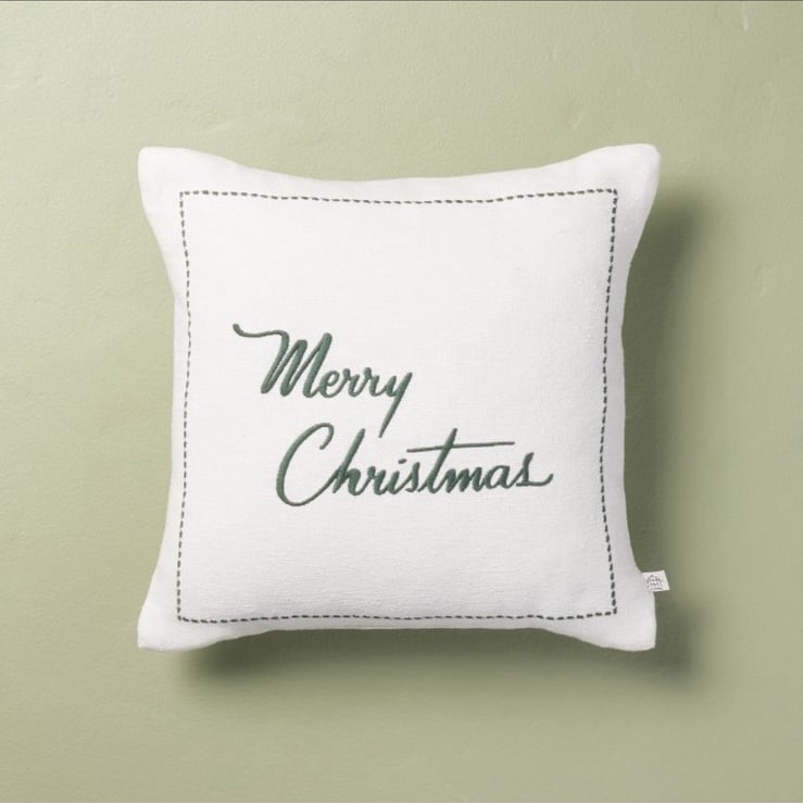 Hearth and Hand Embroidered Merry Christmas Pillow