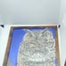 Handmade Framed Pencil Art Horned Owl Colored Drawing 8x10 inch One of a Kind
