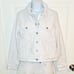 Blank NYC Cotton Snap Front White Denim Rhinestone Fringe Jacket S NWT