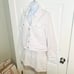 Blank NYC Cotton Snap Front White Denim Rhinestone Fringe Jacket S NWT