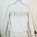 Blank NYC Cotton Snap Front White Denim Rhinestone Fringe Jacket S NWT