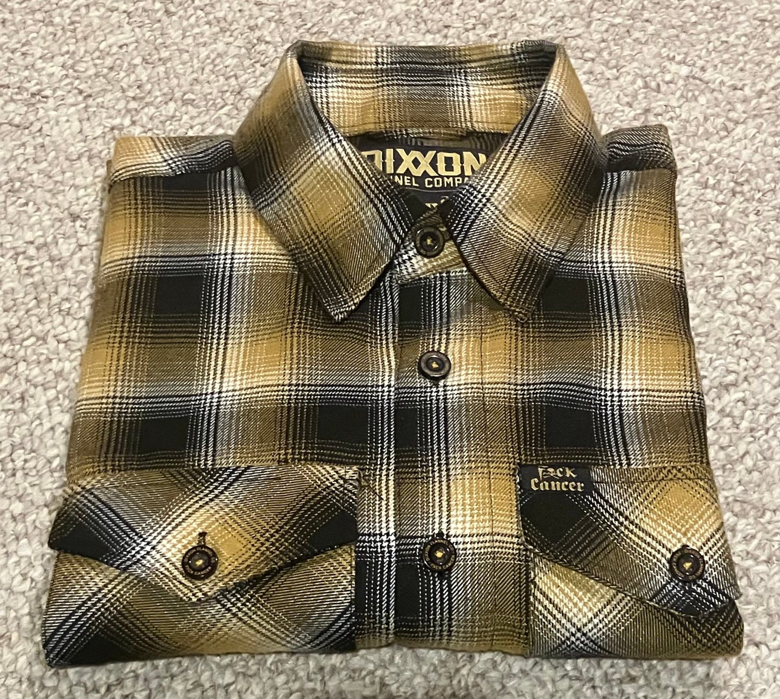DIXXON The Fxck Cancer Flannel Mens Medium