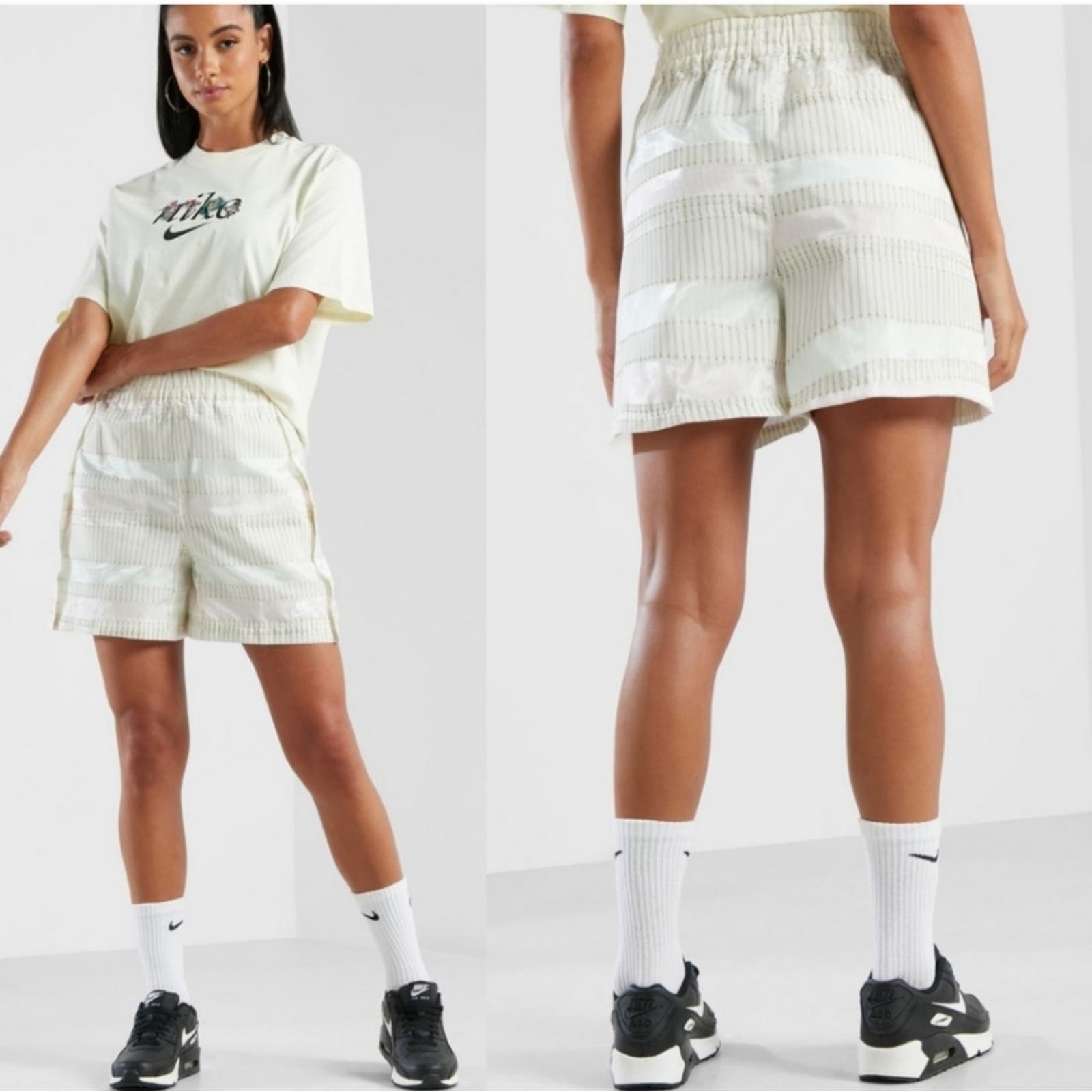 Nike Earth Day jacquard cream shorts size medium