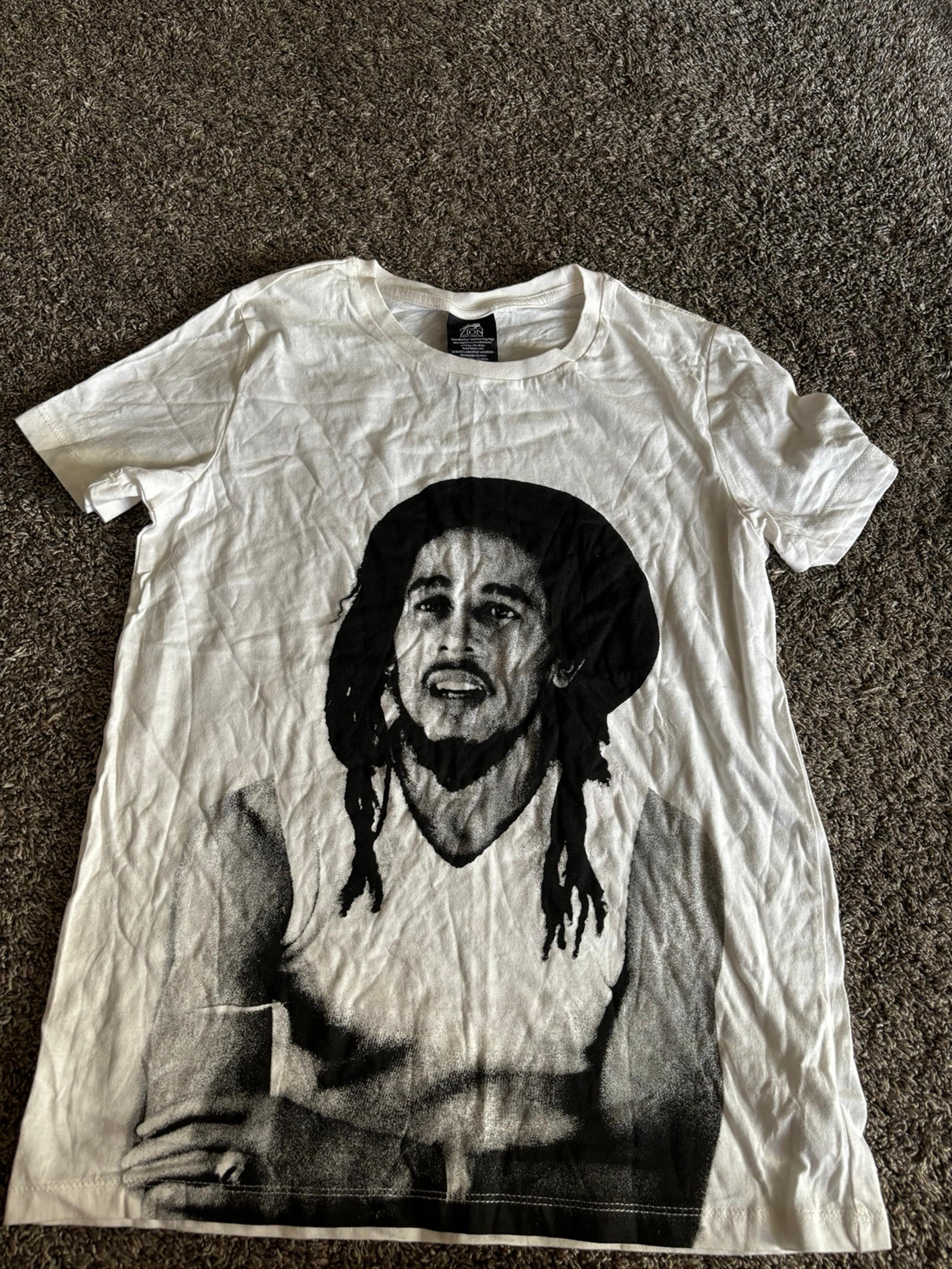 Zion Bob Marley women's t-shirt white Sz Small