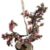 Jade glass Bonasi cherry blossom tree sculpture
