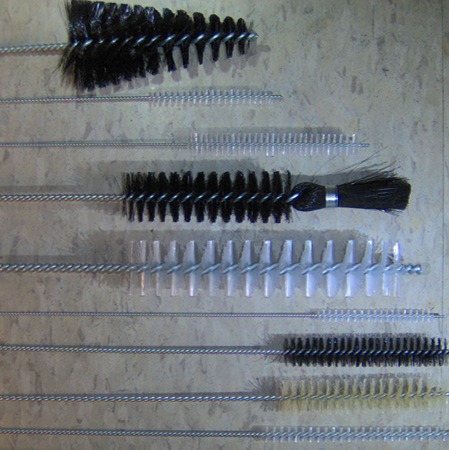 rOund Nylon 9 piece Brush Set for pipe tube glass cleaning brushes