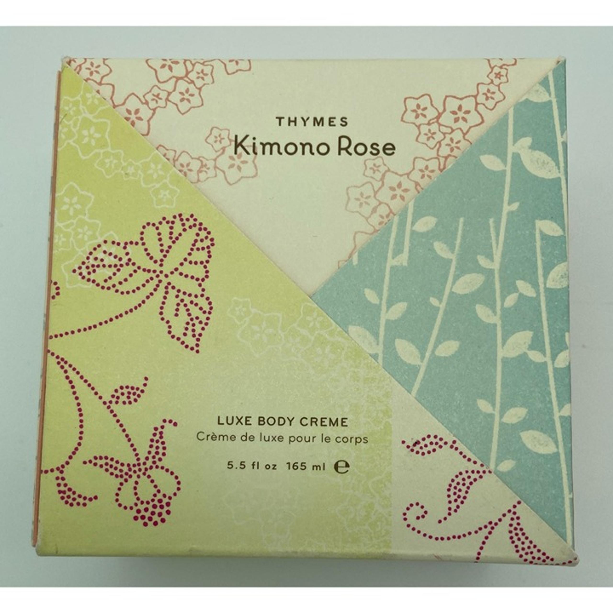 THYMES Kimono Rose Luxe Body Crème Body Lotion 5.5 fl oz 165 ml New in Box