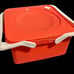 Tupperware orange picnic container