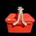 Tupperware orange picnic container