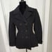 Moda International Black Double Breasted Fitted Wool Coat