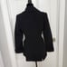 Moda International Black Double Breasted Fitted Wool Coat