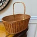 Extra Large Brown Boho Oval Deep Wicker Basket with Handle