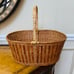Extra Large Brown Boho Oval Deep Wicker Basket with Handle