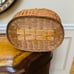 Extra Large Brown Boho Oval Deep Wicker Basket with Handle