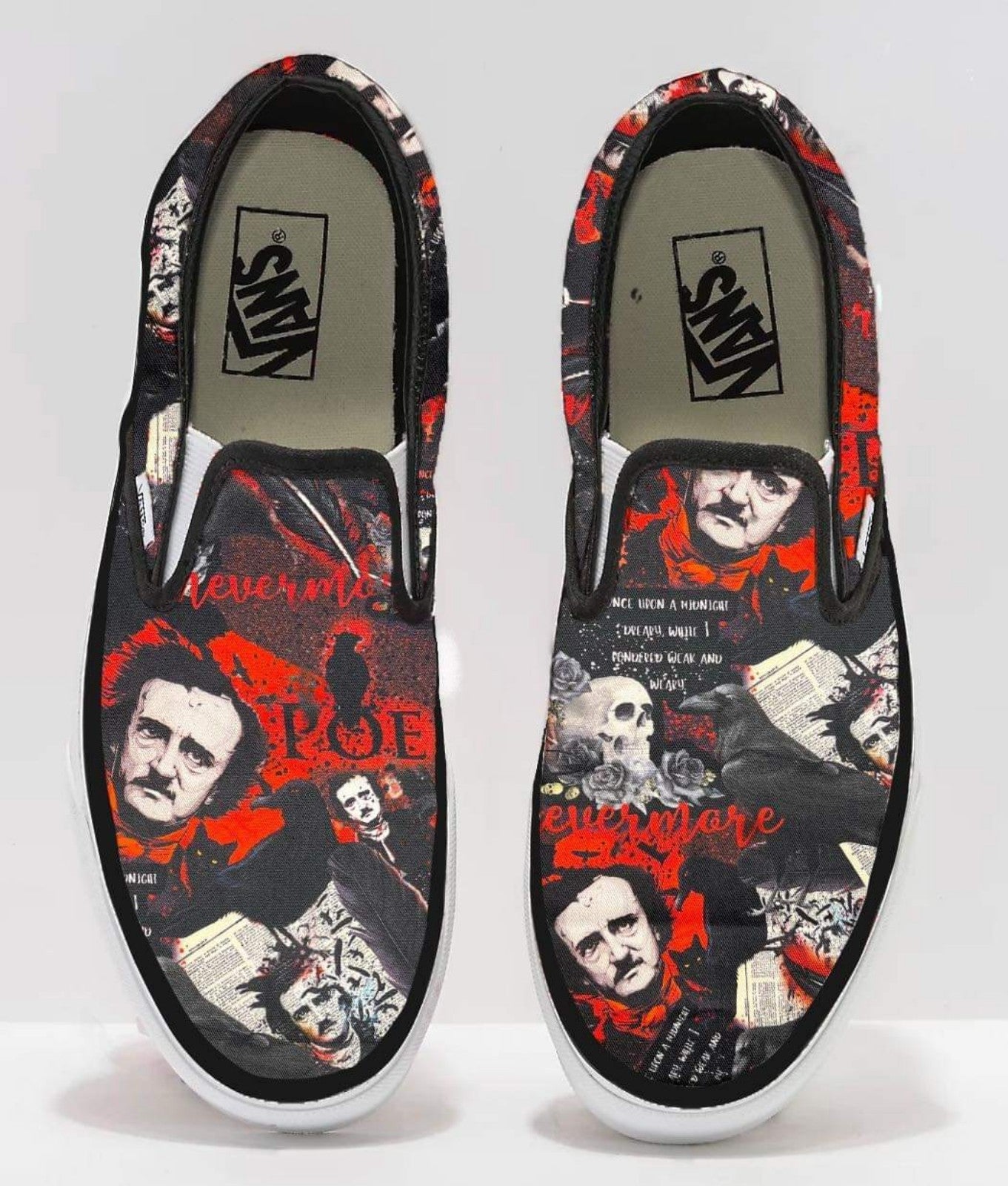 VANS custom hand detailed shoes womens sz 8