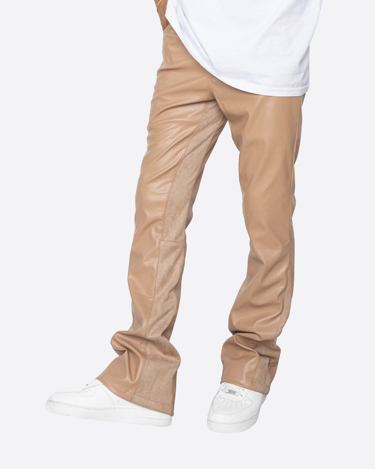 flare leather pants