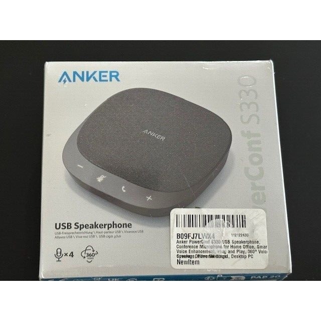 Anker PowerConf S330 USB Speakerphone Conference Microphone Home Office Sealed