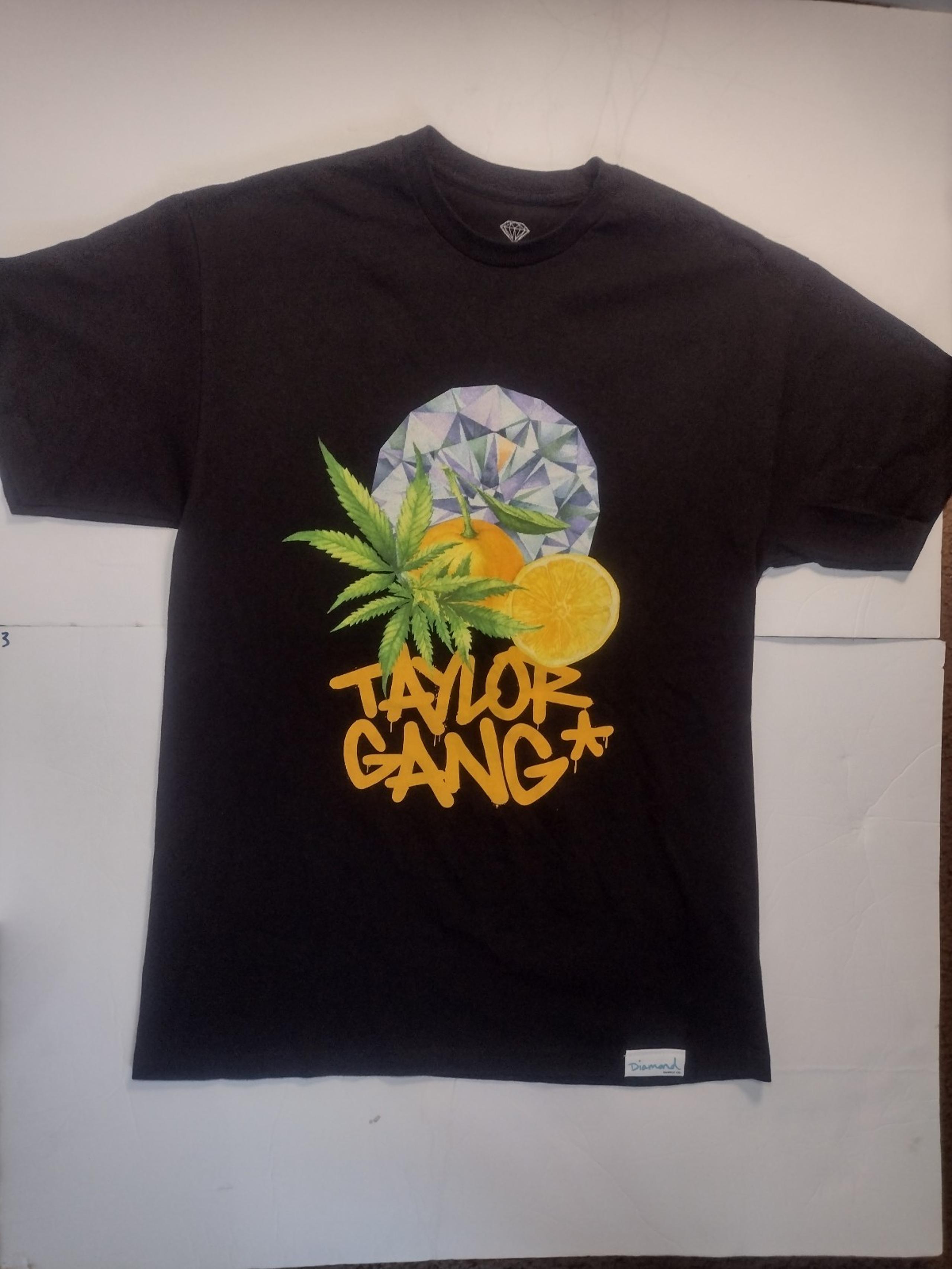 Diamond Supply Co Taylor Gang Wiz Khalifa Collab Black Graphic Tee Unisex Size M