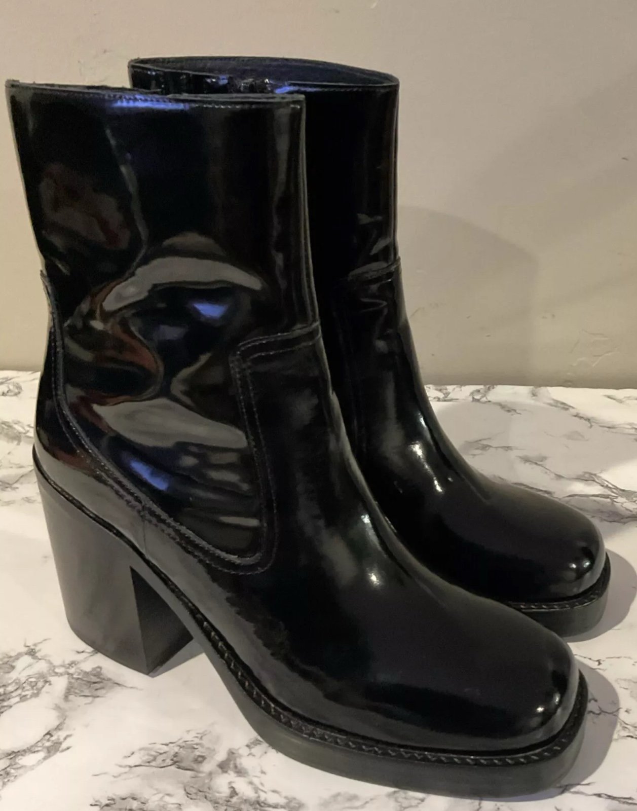 Jeffrey Campbell Women’s Maxen Black Chunky Booties Boots Sz 9.5 NWB