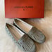 Donald J Pilner Grey Silver Studded Loafers Val Sz 9.5M Moccasin Esque NWB