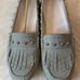 Donald J Pilner Grey Silver Studded Loafers Val Sz 9.5M Moccasin Esque NWB