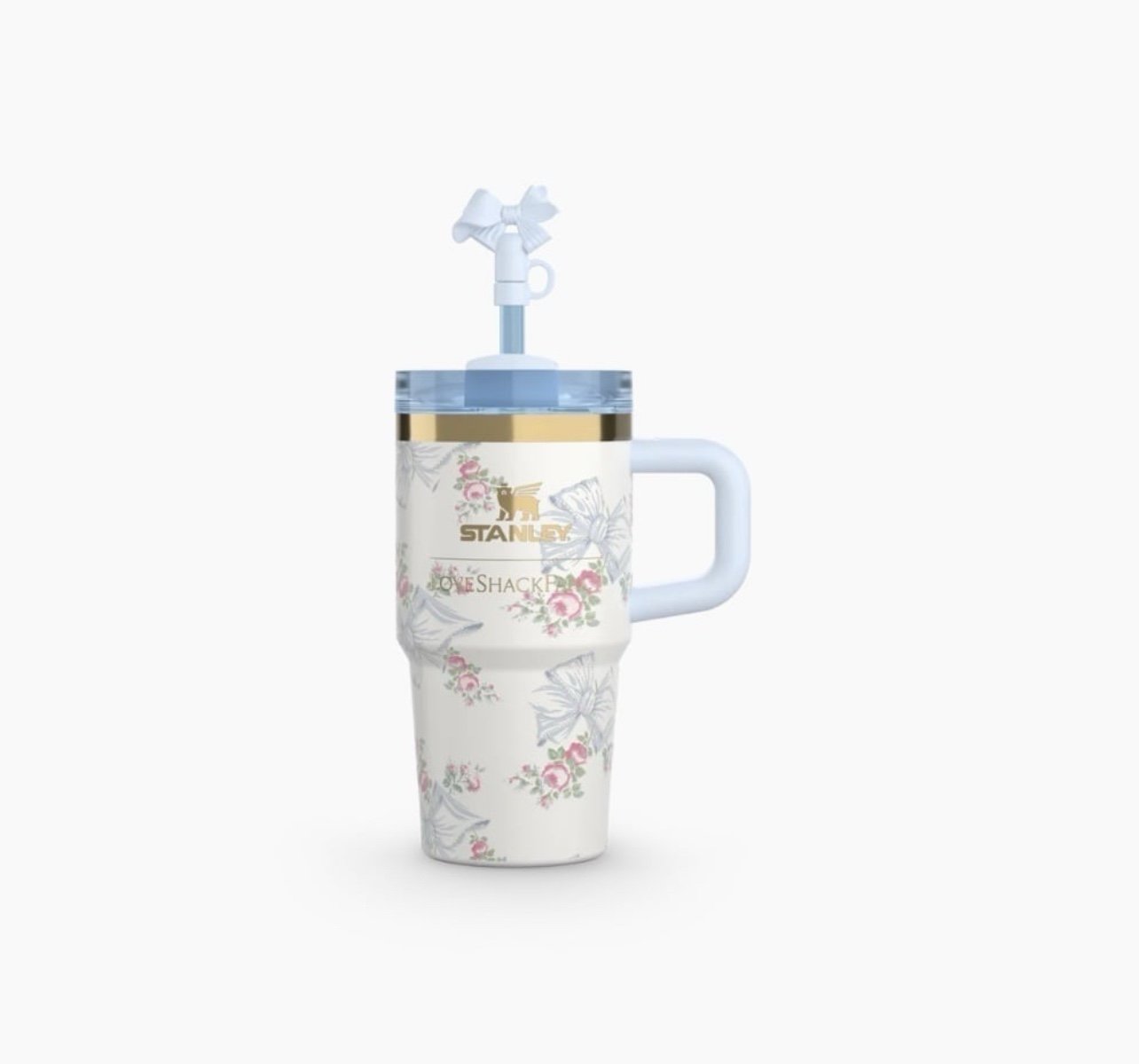 New Holiday limited edition LOVESHACKFANCY x Stanley 20oz beaux blue