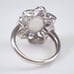 Vintage Sterling Silver Moonstone and Tanzanite Ring - Purple Gemstone Halo