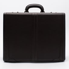 NWOT 1150 Corneliani Dark Brown Leather Expandable Attaché Business Case